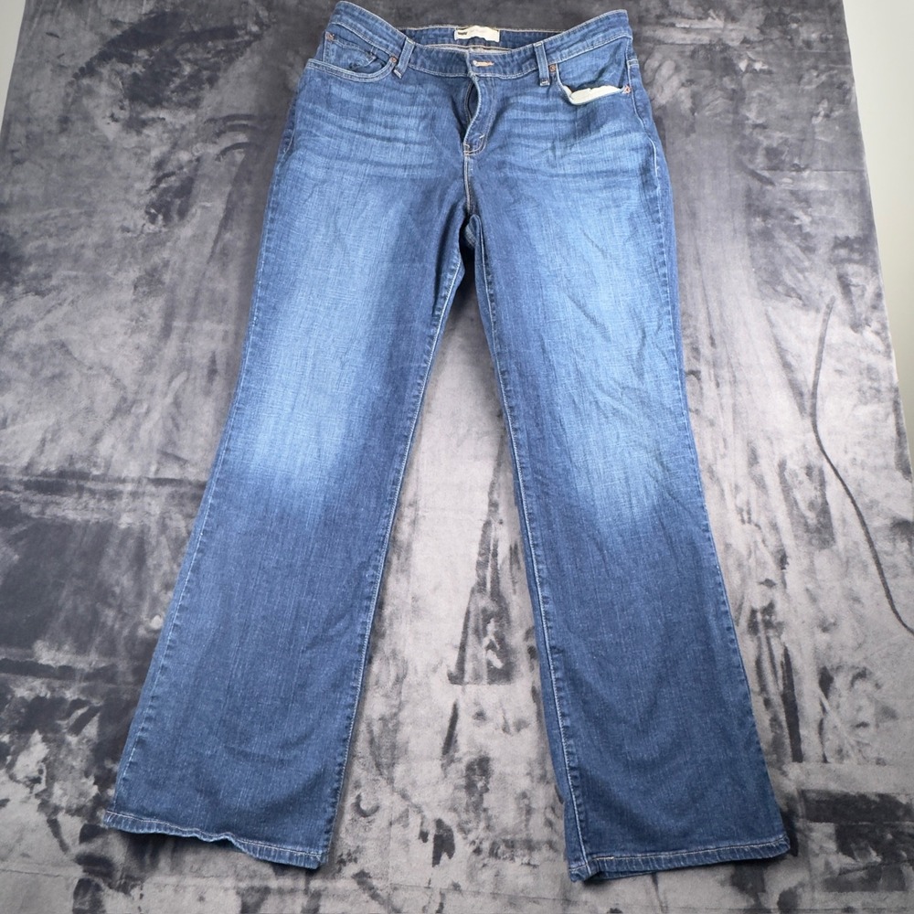 Levi's 580 Bootcut Jeans Womens 34 Blue Flap Pocket Medium Wash Denim